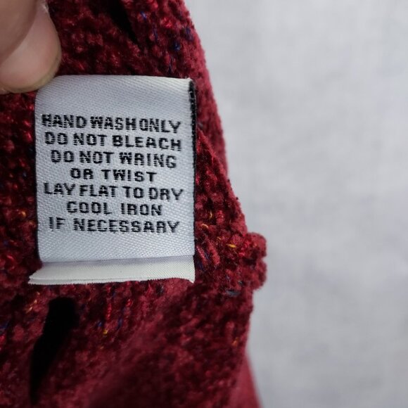 Habitat Sweater Women's Small Confetti Swing Pullover Red Fleck Knit Roll Hem - Picture 9 of 12